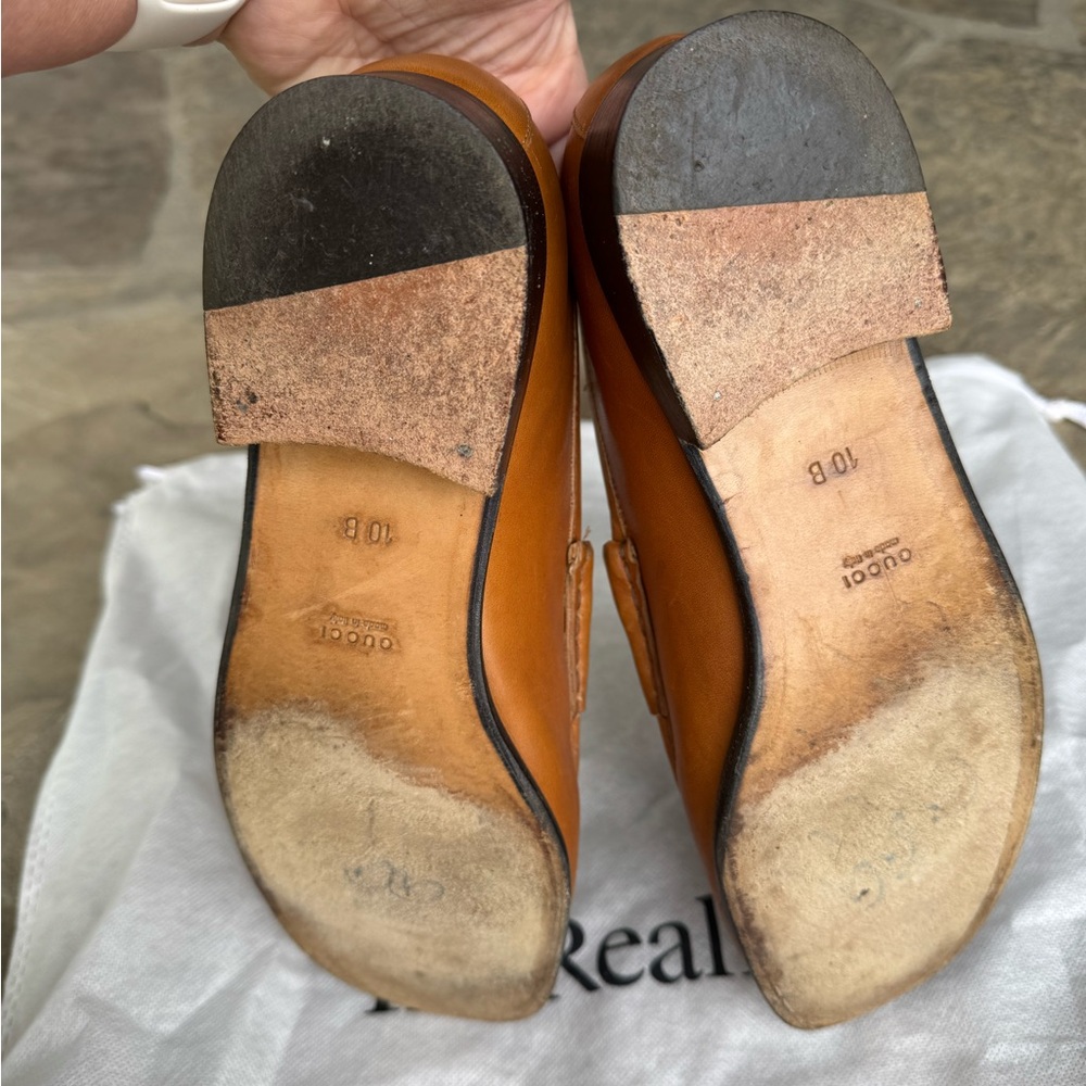 Gucci Tan Leather Loafers - Picture 9 of 12